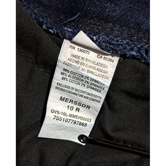 Merona Womens Dark Wash Straight Leg Stretch Jeans Size 10R Cotton Blend - Picture 10 of 11